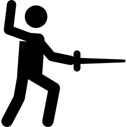 Icon of a man fencing